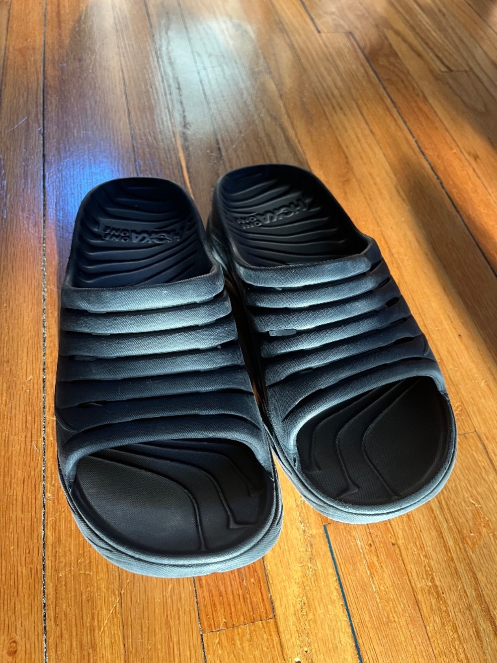 Hoka Ora Recovery Slide Men Size 9 Womens 11 Black EVA Foam Sandal Shoes